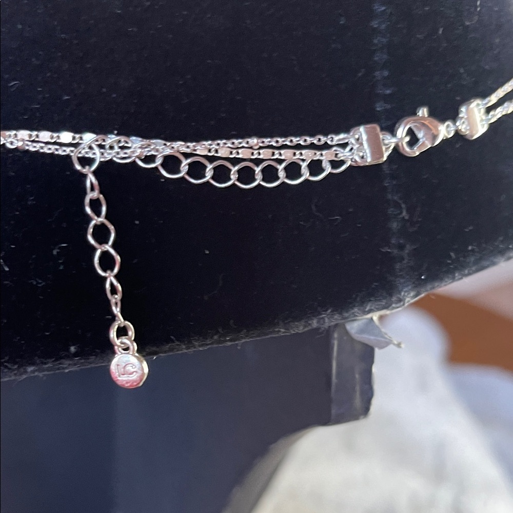 Liz Claiborne Silver Double Layer Star Necklace - Picture 5 of 6